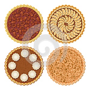 Vector set of pie