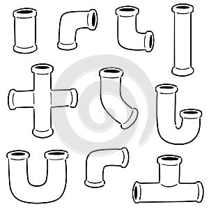 Vector set of pipe
