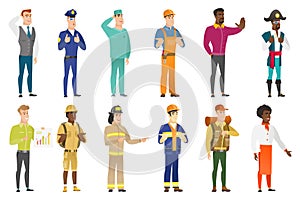 Vector set of professions characters.