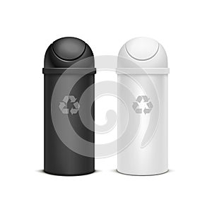 Vector Set of Recycle Bins for Trash and Garbage