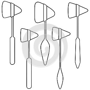 Vector set of reflex hammer