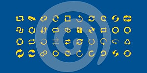 Refresh icon. Reload icon set vector