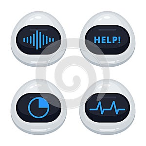 Vector set of robot emoticons