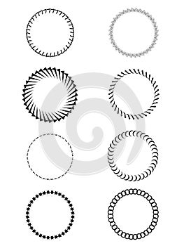 Vector set or round frames.