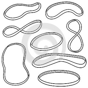 Vector set of rubber band