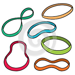 Vector set of rubber band