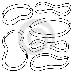 Vector set of rubber band