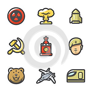 Vector Set of Russia Army Icons.