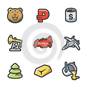 Vector Set of Russia Icons.