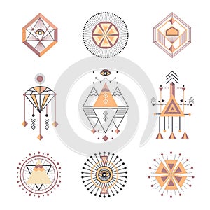 Vector set of sacred geometry.