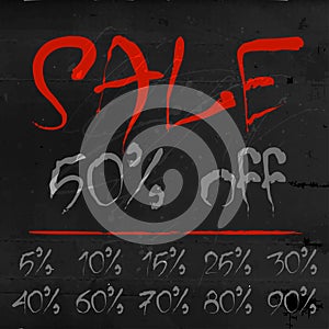 Vector set of sale labels for discount season