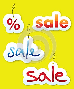 Vector set of sales tags