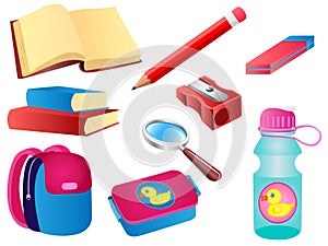 Vector Set of School Supplies