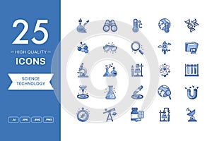 Vector set of Science icons