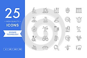 Vector set of Science icons