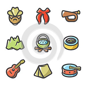 Vector Set of Scouting Icons.