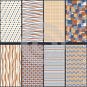 Vector Set of Seamless Geometric Patterns.