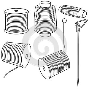 Vector set of sewing accessories