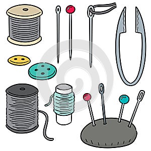 Vector set of sewing accessories