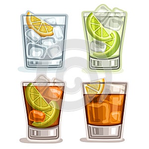 Vector set of short Drinks