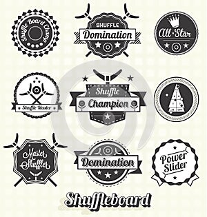 Vector Set: Shuffleboard Labels and Icons