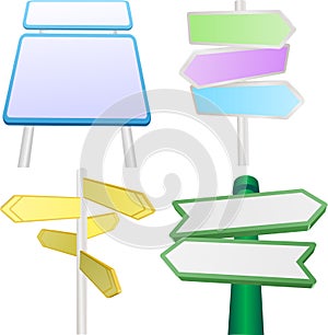 Vector set of signs and signpo