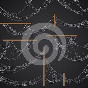 Vector Set of Spiderwebs