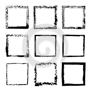 Vector set of square frames ink 1
