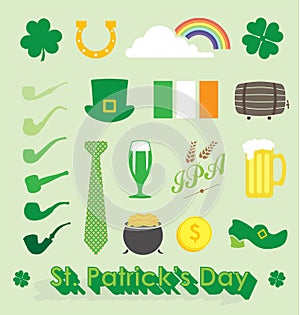 Vector Set: St. Patricks Day Icons and Symbols