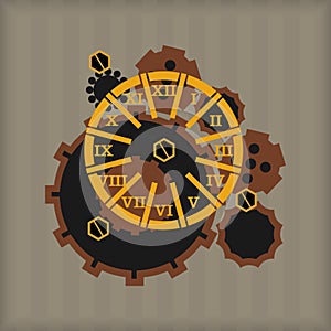 Vector set Steampunk design elements