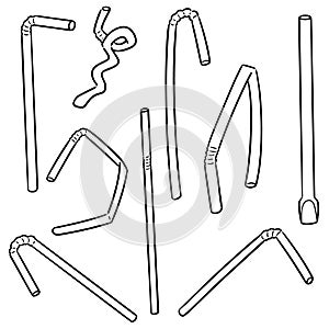 Vector set of straw