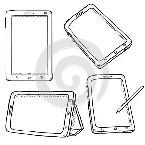 Vector Set of Tablet PC