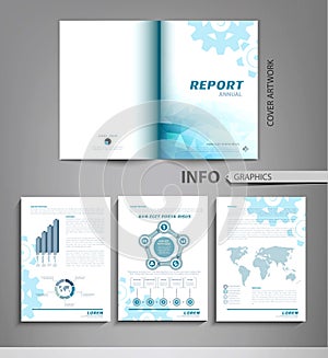 Vector set of templates for business reports, advertising