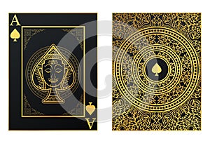 Vector set of thai tradition playing card and icon