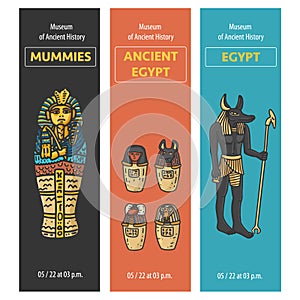 Vector design set with Ancient Egypt symbols.
