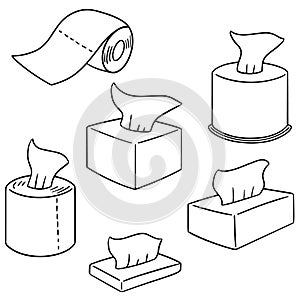 Vector set of tissue paper
