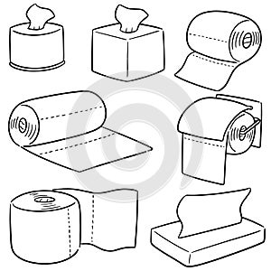 Vector set of tissue papers