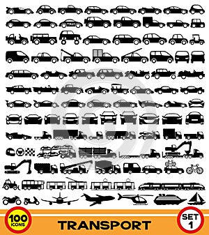 Vector set. Transportation icons.