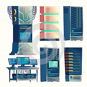 Vector server center, control room, data storage