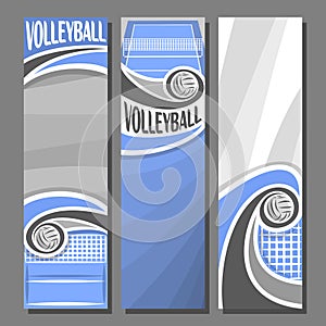 Vector set Vertical Banners for Volleyball