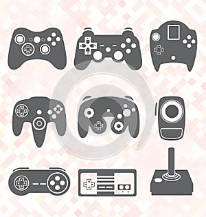 Vector Set: Video Game Controller Silhouettes