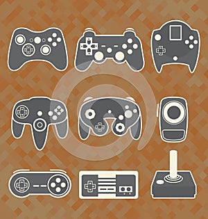 Vector Set: Video Game Controller Silhouettes