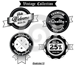 Vector Set Vintage Badges