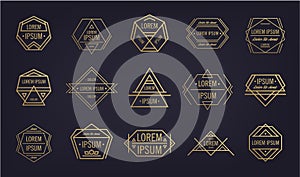 Vector Set of Vintage Hipster Insignias and Logotypes. Business Signs, Logos, Identity Elements, Labels, Badges, Frames