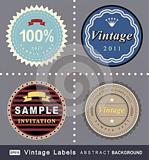 Vector set: vintage labels