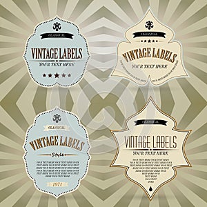 Vector set: vintage labels