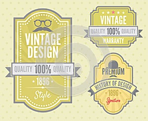 Vector set vintage labels