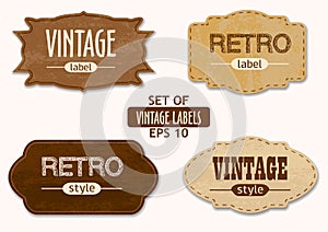 Vector set of vintage labels or emblems