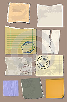 Vector set vintage paper