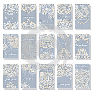 Vector set of vintage style templates. Vector templates vintage frames and backgrounds. Can be used for printed materials, eleme